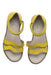 A Yellow Sandals from Jacadi in size 5T for girl. (Back View)