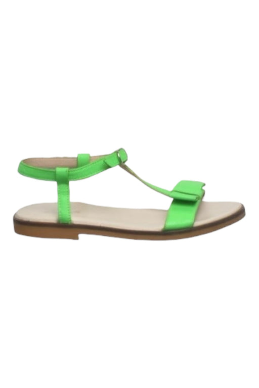 A Green Sandals from Jacadi in size 5T for girl. (Front View)