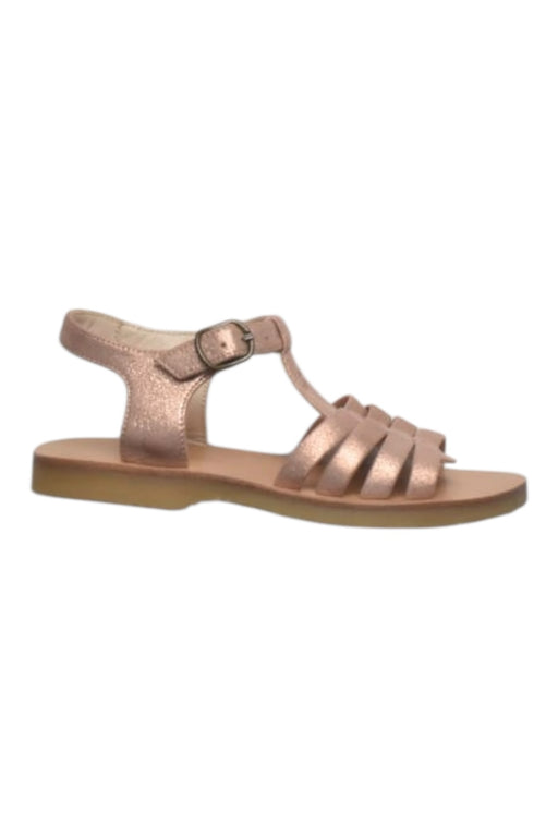 A Metallic Sandals from Bonpoint in size 6T for girl. (Front View)
