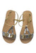 A Gold Sandals from Bonpoint in size 4T for girl. (Back View)
