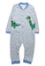 A Blue Onesies from Jojo Maman Bébé in size 6-12M for boy. (Front View)
