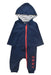 A Navy Long Sleeve Rompers from DKNY in size 6-12M for boy. (Front View)