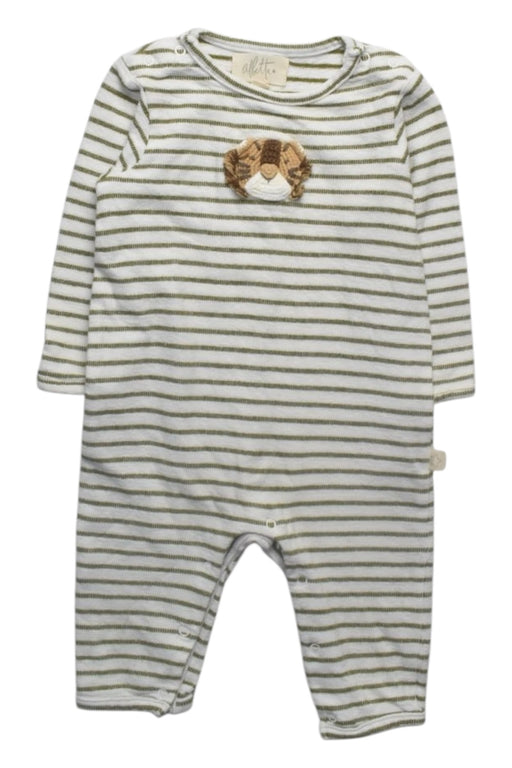 A White Long Sleeve Rompers from Albetta in size 3-6M for boy. (Front View)