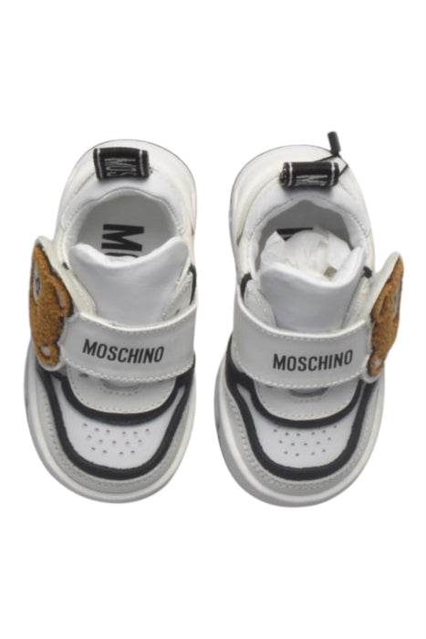 A White Sneakers from Moschino in size 12-18M for boy. (Back View)