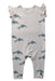 A Pink Sleeveless Rompers from Tea in size 6-12M for girl. (Back View)