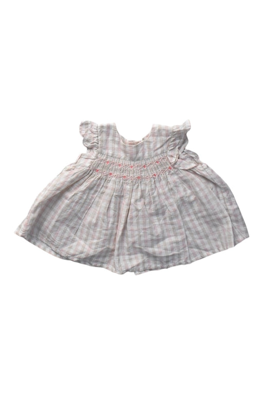 A Pink Sleeveless Dresses from Bonpoint in size 3-6M for girl. (Front View)