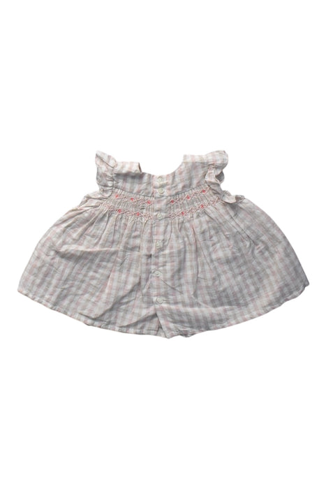 A Pink Sleeveless Dresses from Bonpoint in size 3-6M for girl. (Back View)