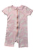 A Pink Short Sleeve Rompers from Tea in size 18-24M for girl. (Front View)