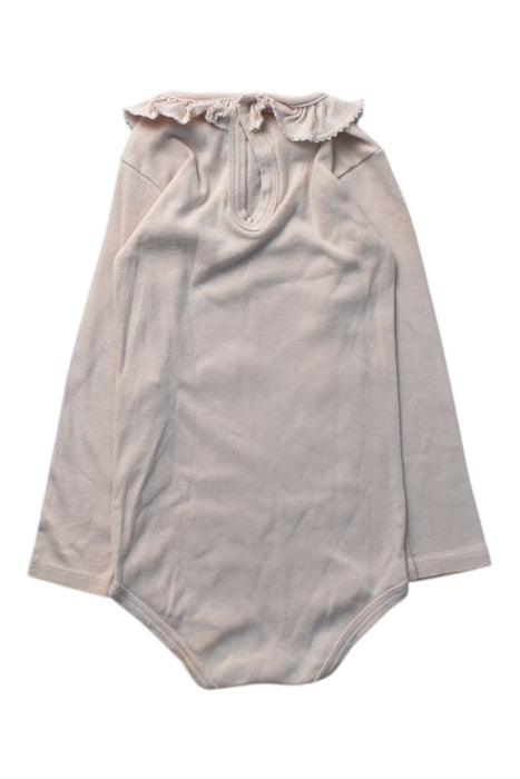A Beige Long Sleeve Bodysuits from Petit Bateau in size 18-24M for girl. (Back View)
