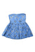 A Blue Sleeveless Dresses from Petit Bateau in size 6-12M for girl. (Back View)