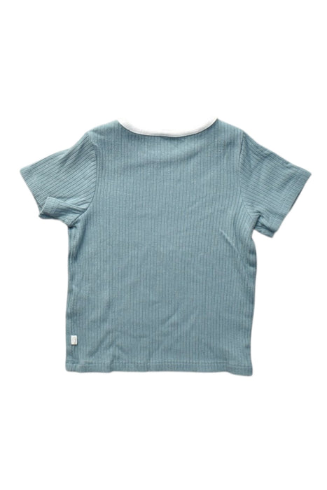 A Blue Short Sleeve T Shirts from Mori in size 6-12M for boy. (Back View)