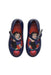 A Blue Flats from Mini Melissa in size 3T for girl. (Back View)