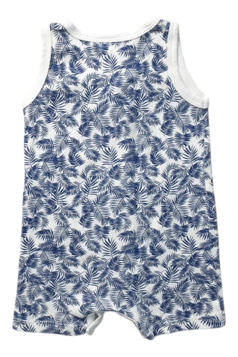A White Sleeveless Rompers from Petit Bateau in size 3-6M for girl. (Back View)