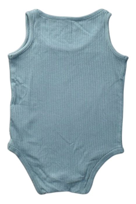 A Blue Sleeveless Bodysuits from Mori in size 6-12M for boy. (Back View)