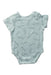 A Blue Short Sleeve Bodysuits from Mori in size 6-12M for boy. (Back View)