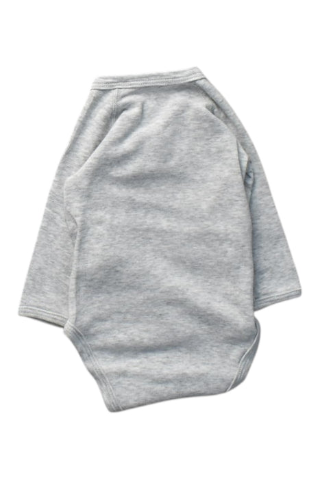 A Grey Long Sleeve Bodysuits from Petit Bateau in size 0-3M for boy. (Back View)