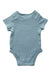 A Blue Short Sleeve Bodysuits from Mori in size 0-3M for boy. (Back View)