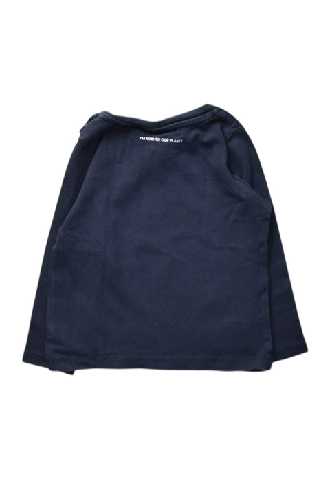 A Navy Long Sleeve T Shirts from Mori in size 12-18M for boy. (Back View)