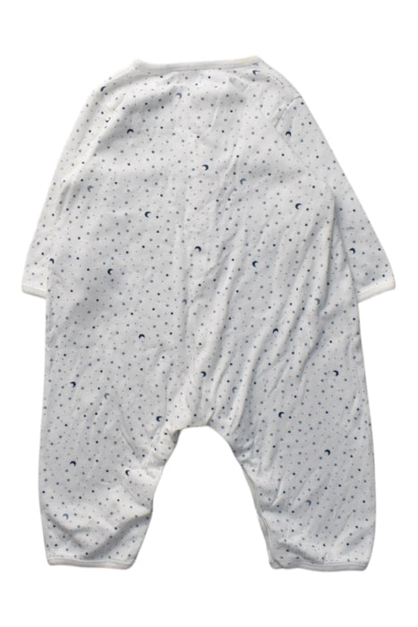 A White Onesies from Petit Bateau in size 3-6M for boy. (Back View)