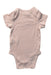 A Pink Short Sleeve Bodysuits from Mori in size Newborn for girl. (Back View)