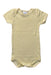 A Yellow Short Sleeve Bodysuits from Petit Bateau in size 3-6M for girl. (Front View)