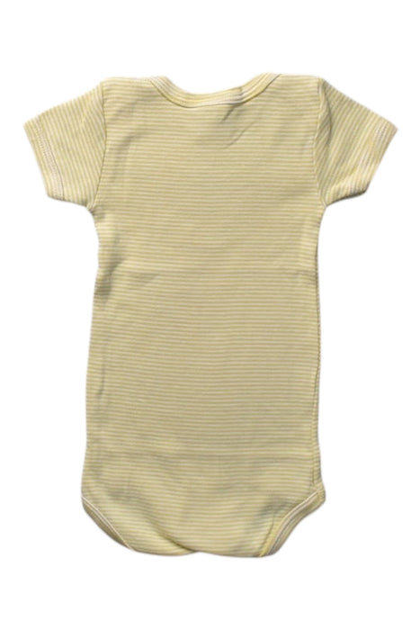 A Yellow Short Sleeve Bodysuits from Petit Bateau in size 3-6M for girl. (Back View)