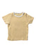 A Yellow Short Sleeve T Shirts from Mori in size 6-12M for girl. (Front View)