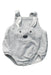 A Grey Sleeveless Rompers from Seed in size Newborn for girl. (Front View)
