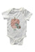 A White Short Sleeve Bodysuits from Mori in size Newborn for boy. (Front View)