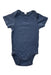 A Navy Short Sleeve Bodysuits from Mori in size Newborn for boy. (Front View)