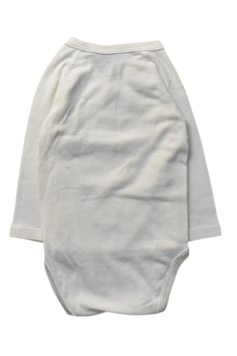 A White Long Sleeve Bodysuits from Petit Bateau in size 3-6M for girl. (Back View)