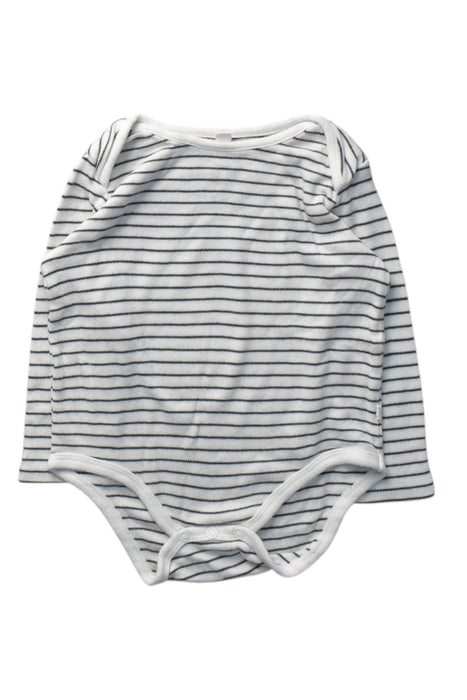 A White Long Sleeve Bodysuits from Mori in size 6-12M for boy. (Front View)