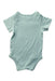 A Green Short Sleeve Bodysuits from Mori in size 6-12M for boy. (Back View)