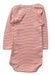 A Pink Long Sleeve Bodysuits from Petit Bateau in size 3-6M for girl. (Back View)