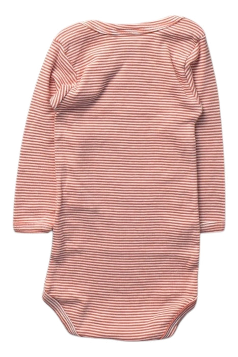 A Pink Long Sleeve Bodysuits from Petit Bateau in size 3-6M for girl. (Back View)