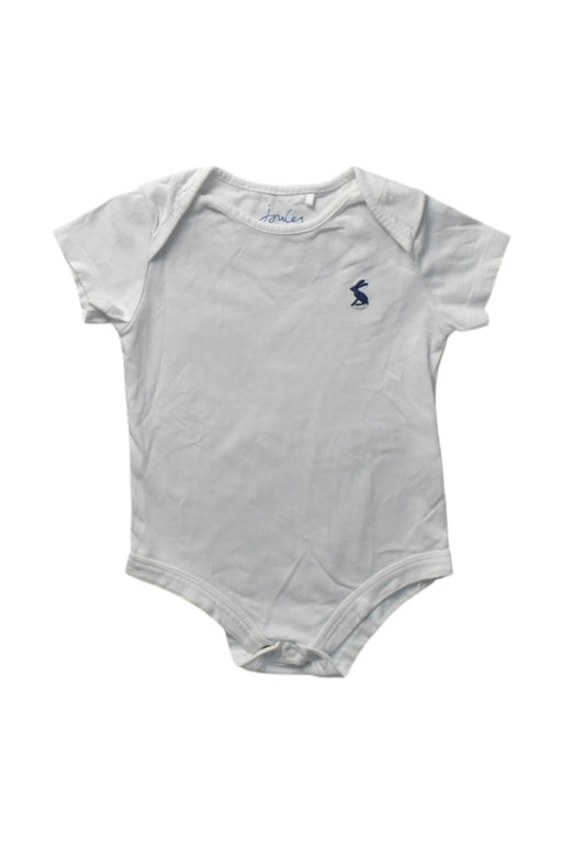 A White Short Sleeve Bodysuits from Joules in size 6-12M for boy. (Front View)