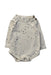 A Grey Long Sleeve Bodysuits from 1 + in the family in size 0-3M for girl. (Front View)