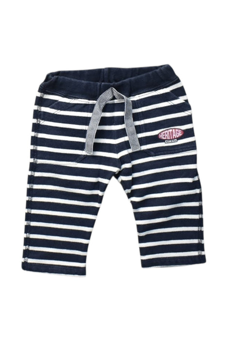 A Navy Casual Pants from Petit Bateau in size 3-6M for boy. (Front View)