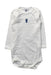 A White Long Sleeve Bodysuits from Petit Bateau in size 3-6M for girl. (Front View)