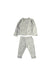 A Grey Pyjama Sets from Mori in size 6-12M for boy. (Back View)