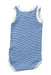 A Blue Sleeveless Bodysuits from Petit Bateau in size 0-3M for boy. (Back View)