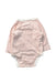A Pink Long Sleeve Bodysuits from Mori in size Newborn for girl. (Back View)