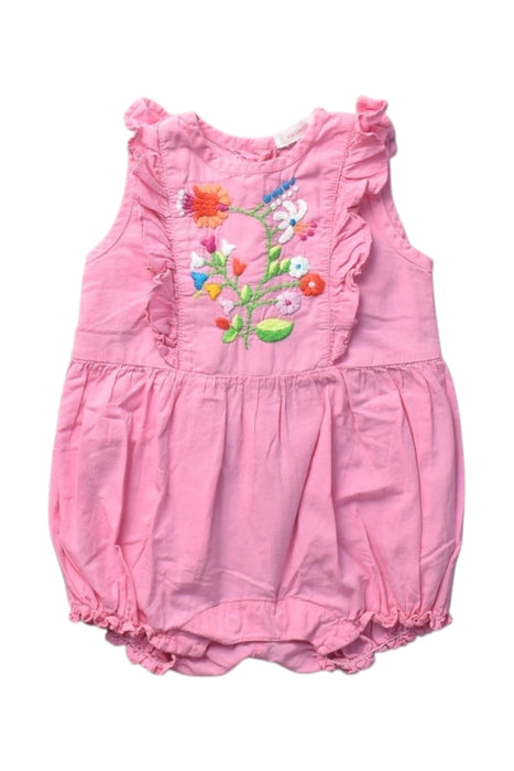 A Pink Sleeveless Rompers from Kidsagogo in size 3-6M for girl. (Front View)