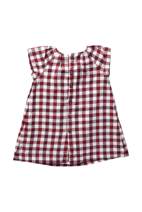 A Red Short Sleeve Dresses from Jacadi in size 3-6M for girl. (Back View)