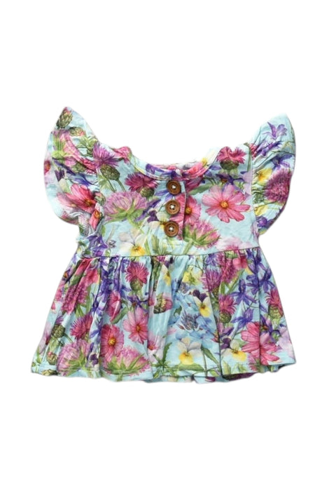 A Multicolour Short Sleeve Dresses from Posh Peanut in size 3-6M for girl. (Back View)