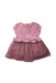 A Pink Short Sleeve Dresses from Chateau de Sable in size 3-6M for girl. (Front View)