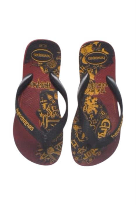 A Red Flip Flops from Havaianas in size 7Y for boy. (Back View)