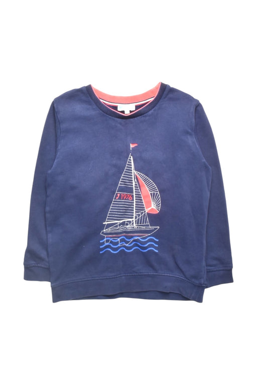 A Navy Crewneck Sweatshirts from Jacadi in size 6T for boy. (Front View)