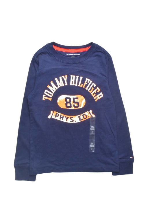 A Navy Long Sleeve T Shirts from Tommy Hilfiger in size 4T for boy. (Front View)