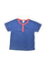 A Blue Short Sleeve T Shirts from Petit Bateau in size 4T for boy. (Front View)